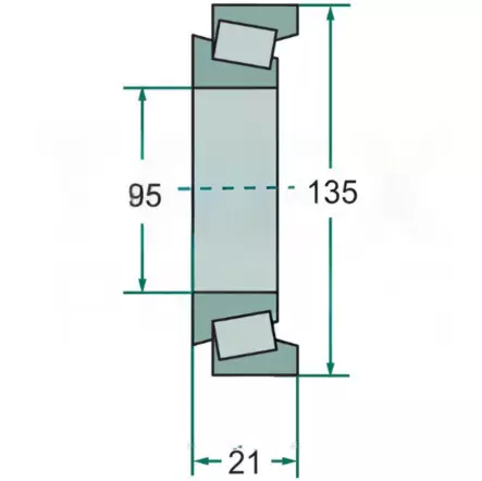 Kartiorullalaakeri Dana/Carraro - Wille 455B voimansiirron osat - 60700001 - 2