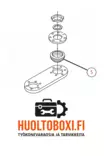 Keskinivelen laakeri, Wille - Wille 355B rungon osat - 30600002 - 4