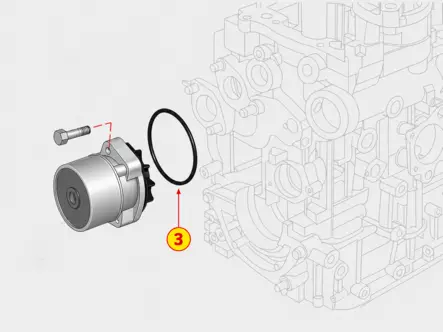 WATER PUMP QUADRING - Kohler KDI3404-TCR moottorin varaosat - ED0012004200-S - 1